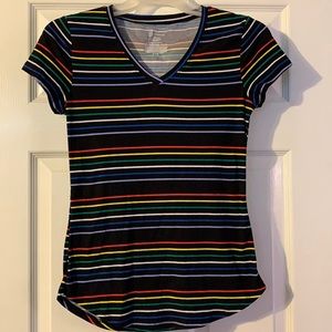 Black Rainbow Striped T-shirt